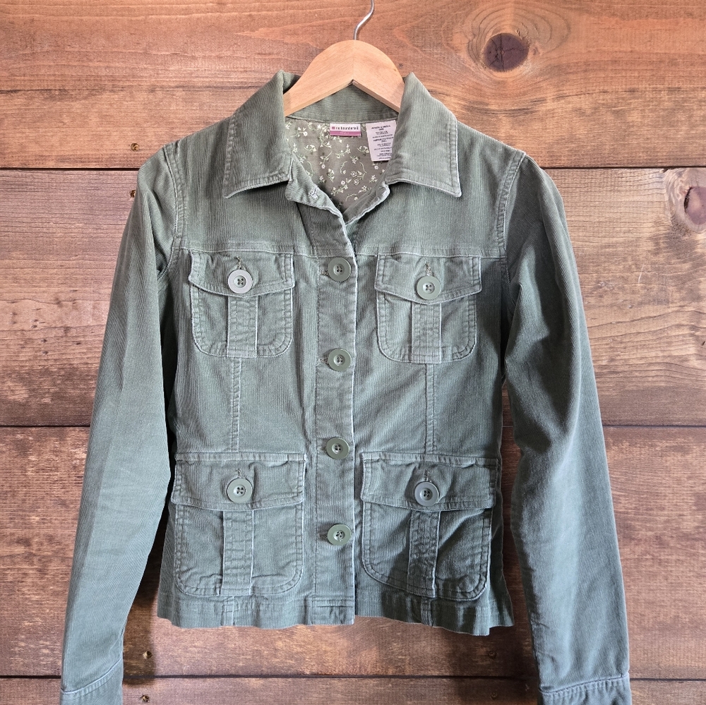 Ladies Green Corduroy Jacket